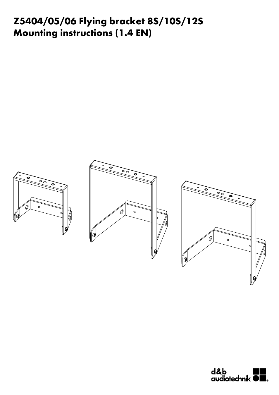 d&b Z5404 Flying bracket User Manual | 13 pages