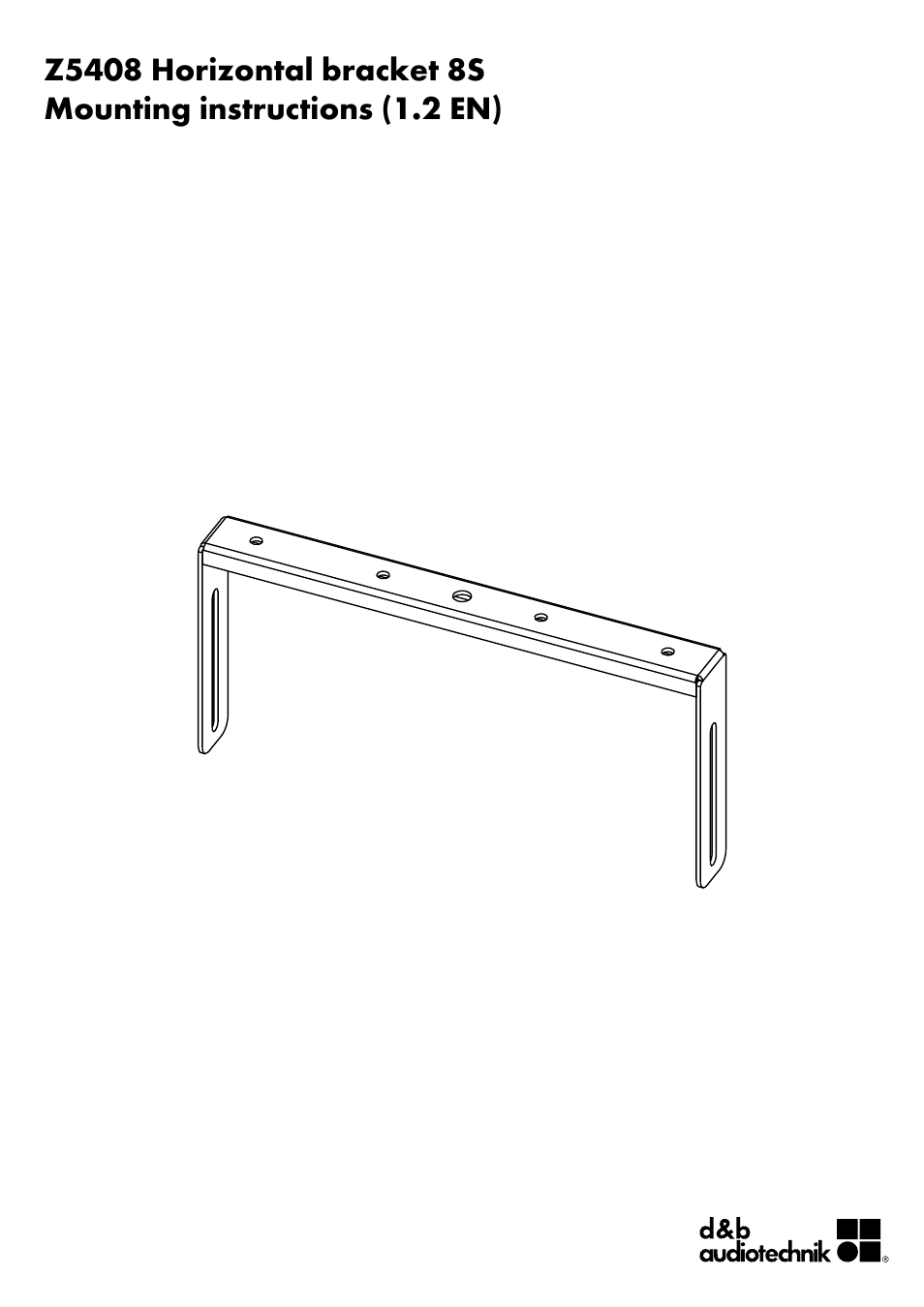 d&b Z5408 Horizontal bracket 8S User Manual | 10 pages