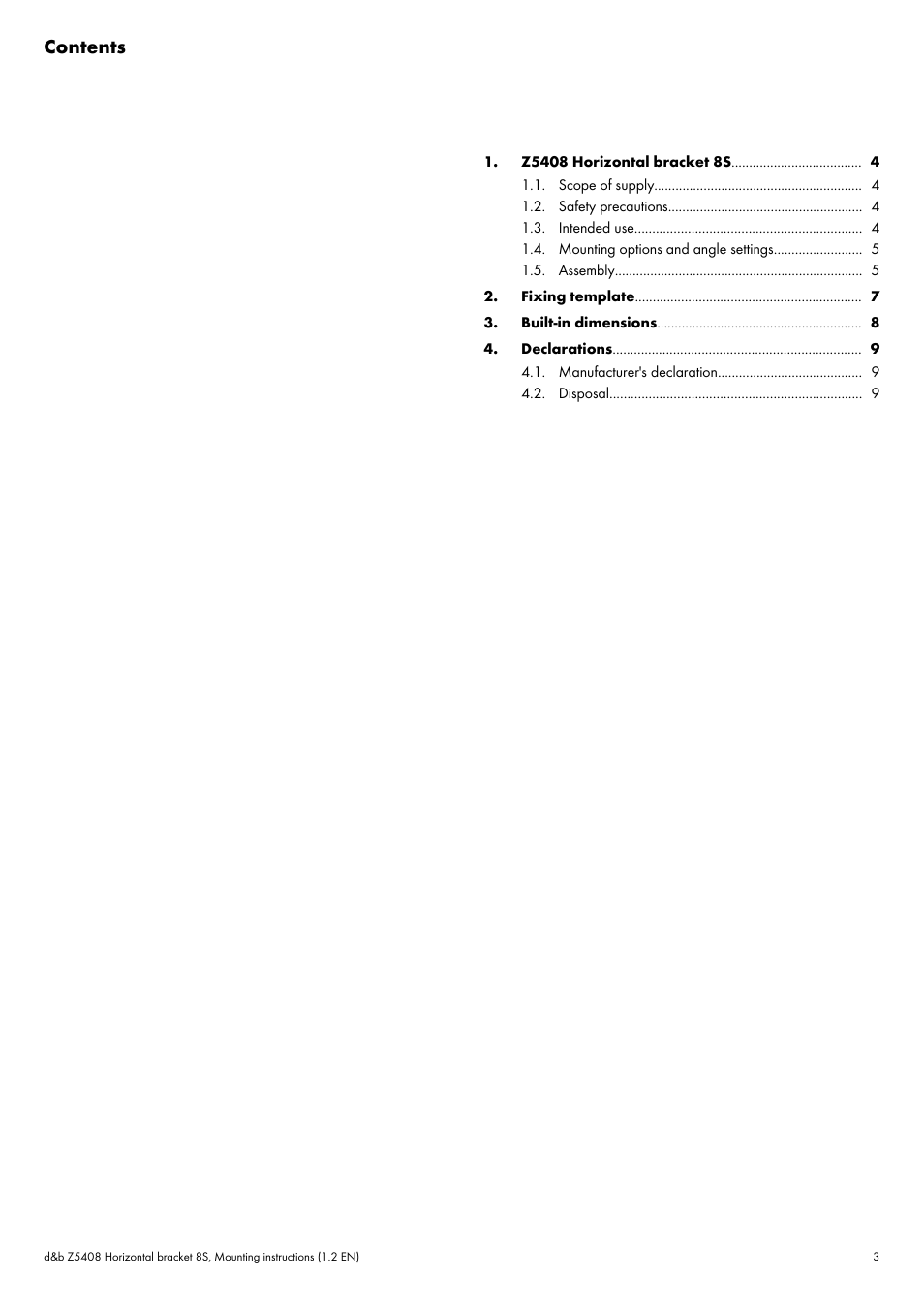 d&b Z5408 Horizontal bracket 8S User Manual | Page 3 / 10