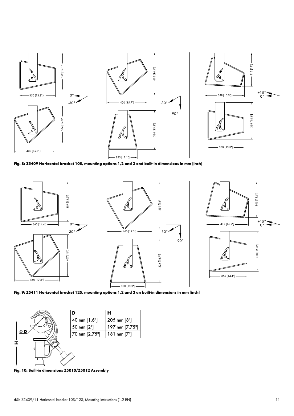 d&b Z5409 Horizontal bracket 10S 12S User Manual | Page 11 / 13