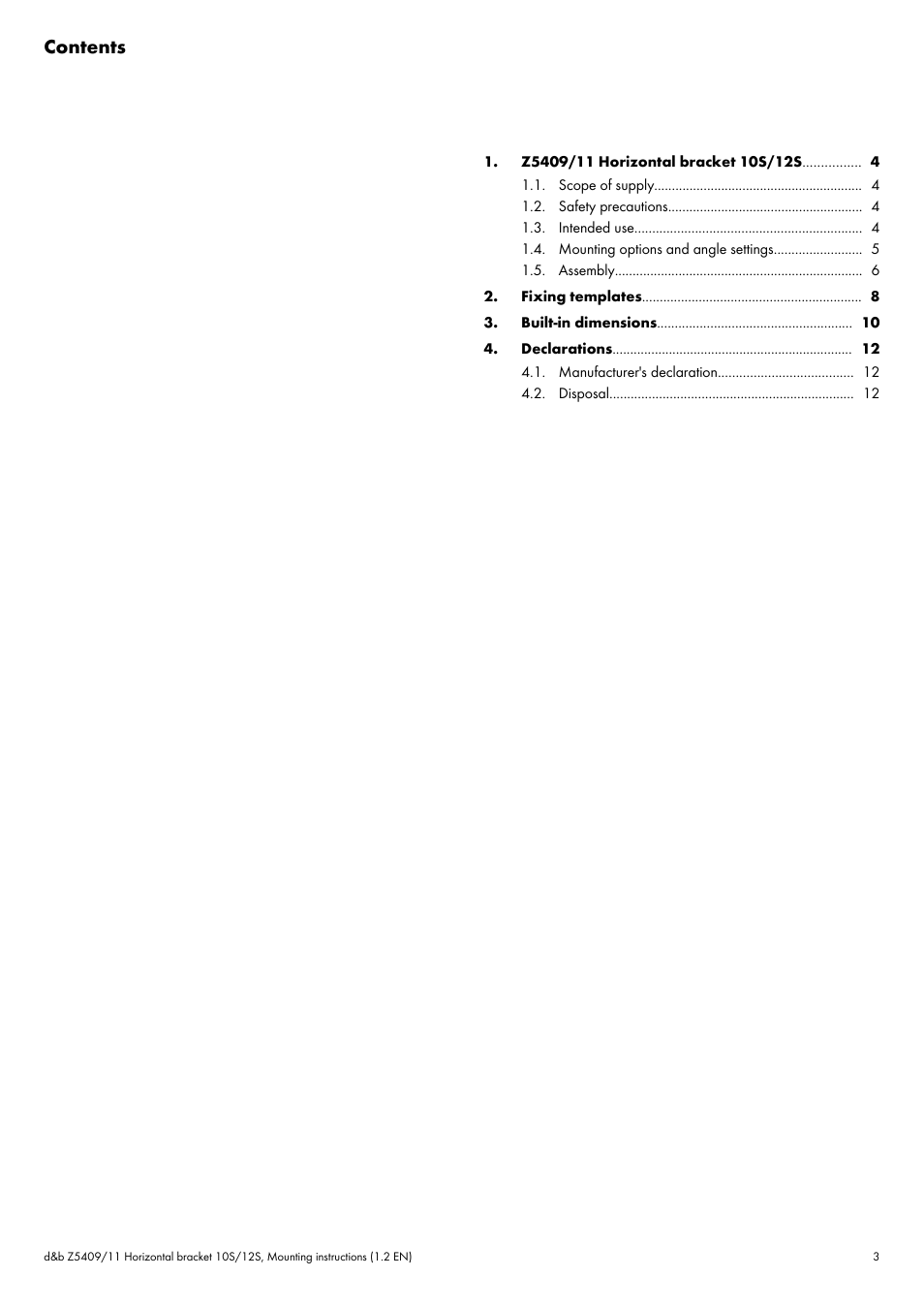 d&b Z5409 Horizontal bracket 10S 12S User Manual | Page 3 / 13