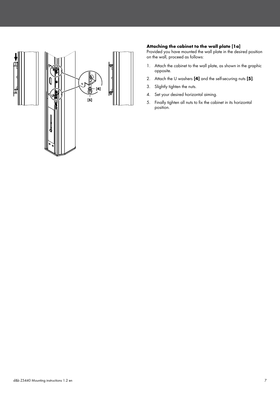 d&b Z5440 Wall mount bracket User Manual | Page 7 / 12