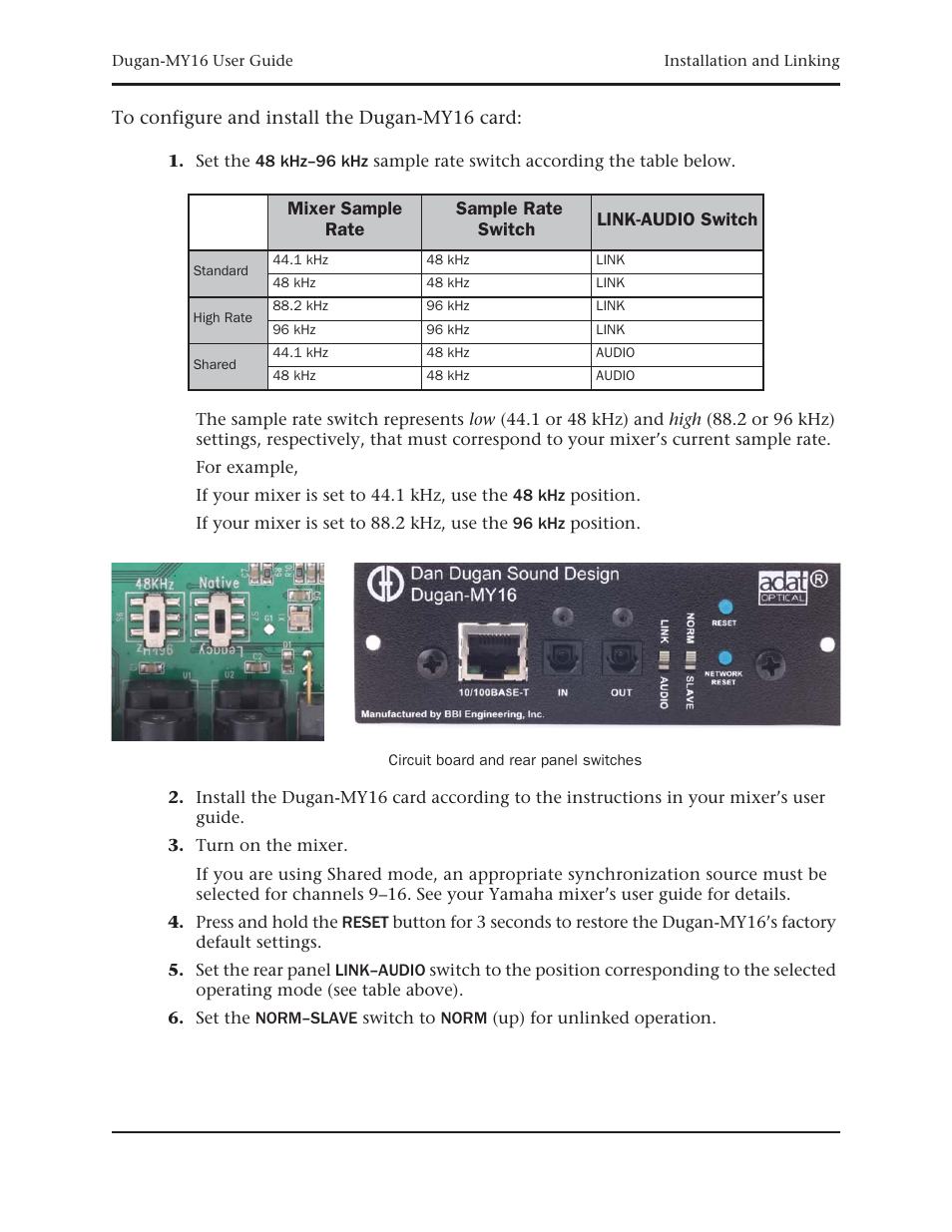 Dan Dugan Sound Design Dugan-MY16 User Manual | Page 15 / 44