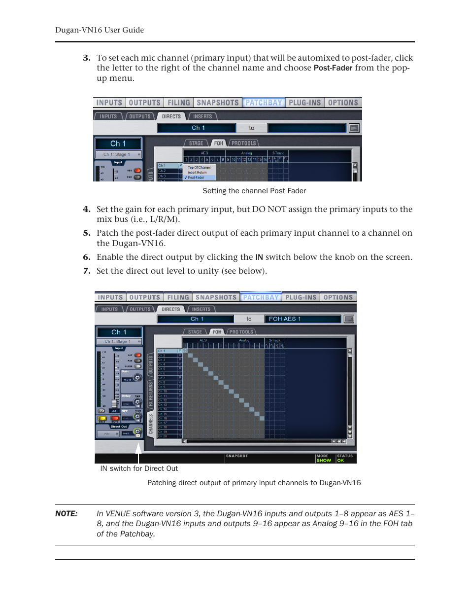 Dan Dugan Sound Design Dugan-VN16 User Manual | Page 36 / 64