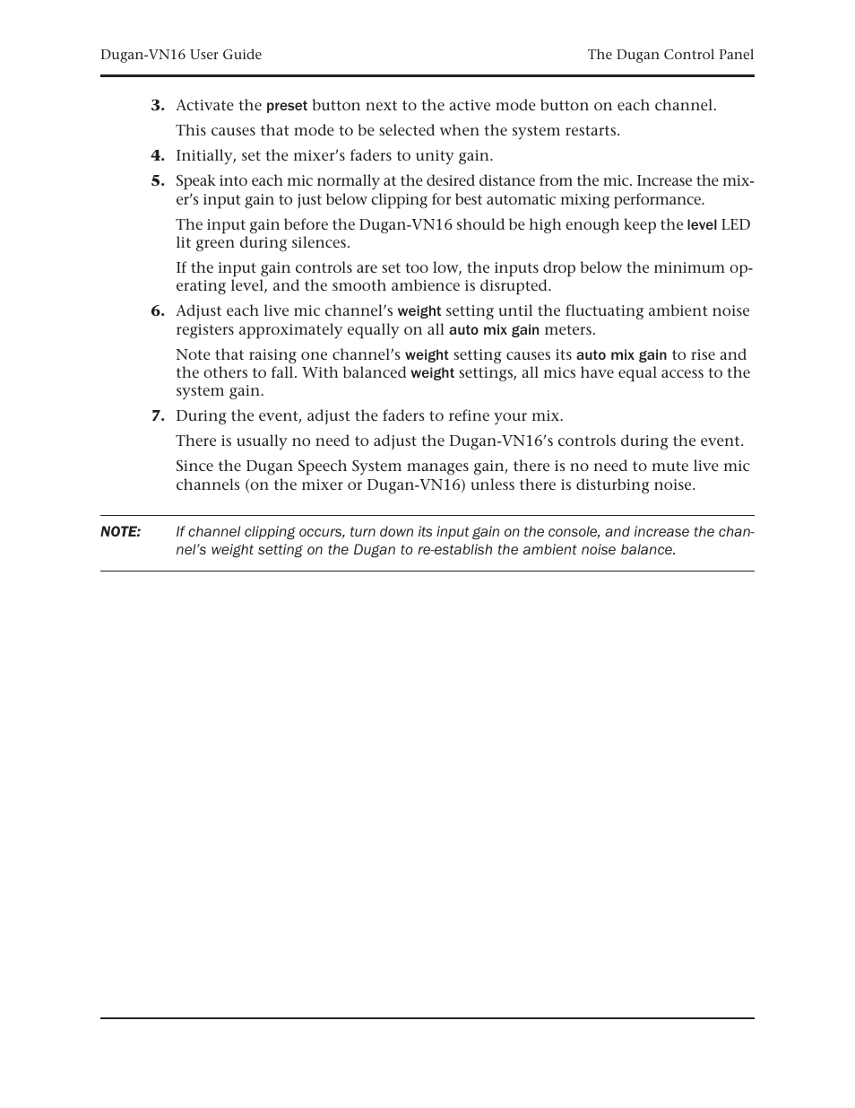 Dan Dugan Sound Design Dugan-VN16 User Manual | Page 59 / 64