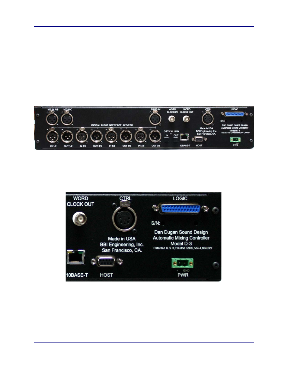 Quickstart, Connections | Dan Dugan Sound Design D-3 User Manual | Page 5 / 58