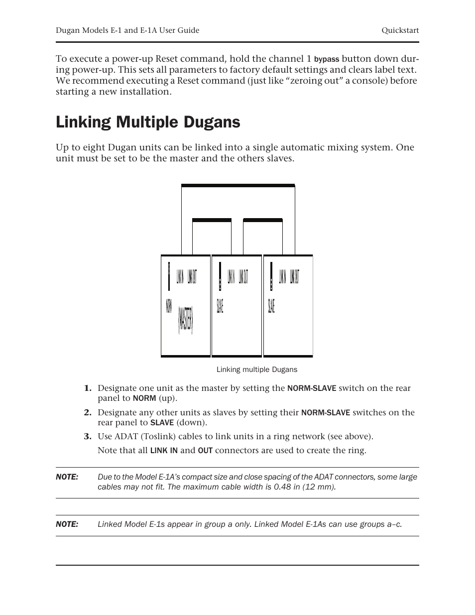 Linking multiple dugans | Dan Dugan Sound Design E-1 User Manual | Page 13 / 52