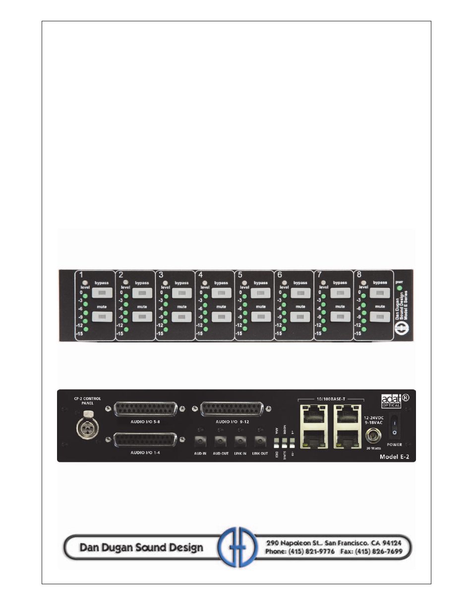 Dan Dugan Sound Design E-2 User Manual | 68 pages