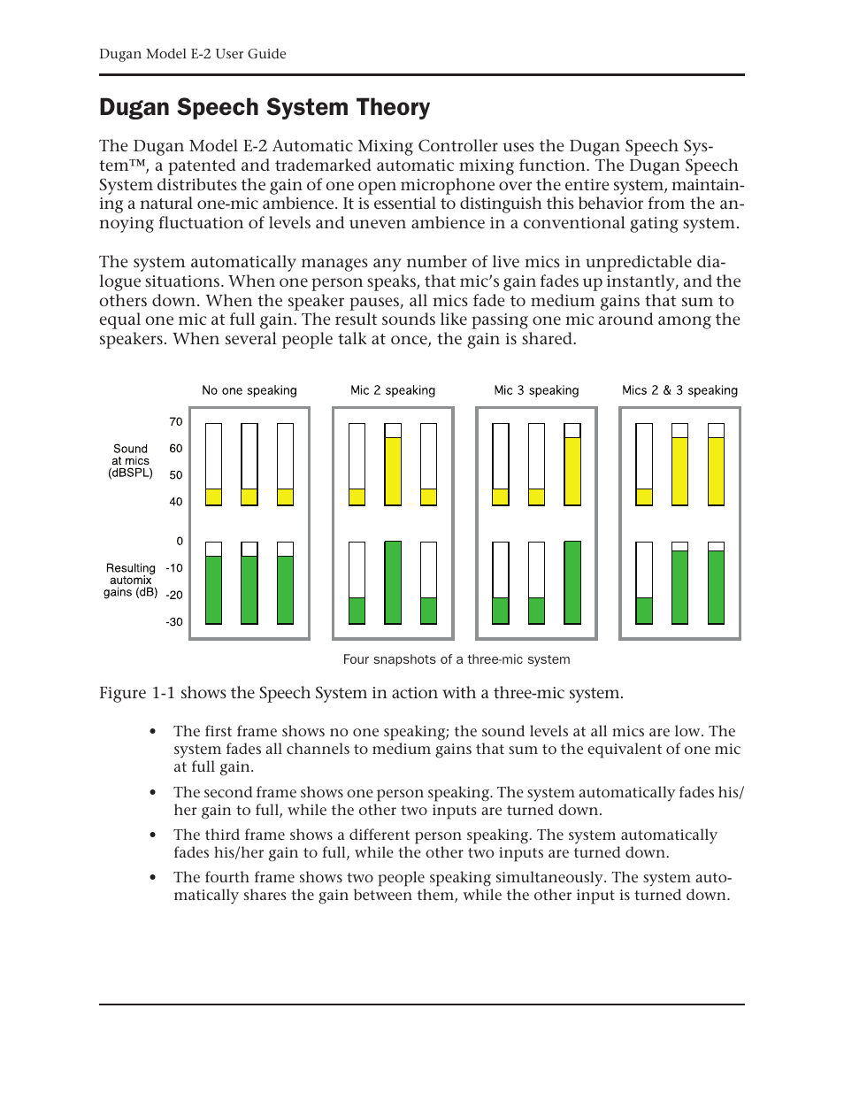 Dugan speech system theory | Dan Dugan Sound Design E-2 User Manual | Page 10 / 68