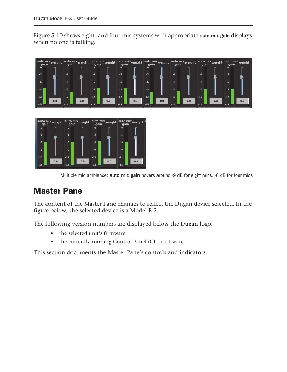 Master pane | Dan Dugan Sound Design E-2 User Manual | Page 46 / 68