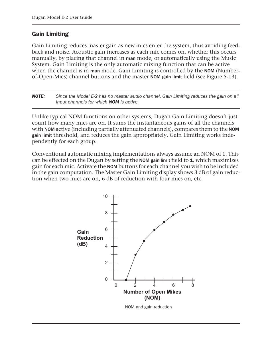 Gain limiting | Dan Dugan Sound Design E-2 User Manual | Page 54 / 68