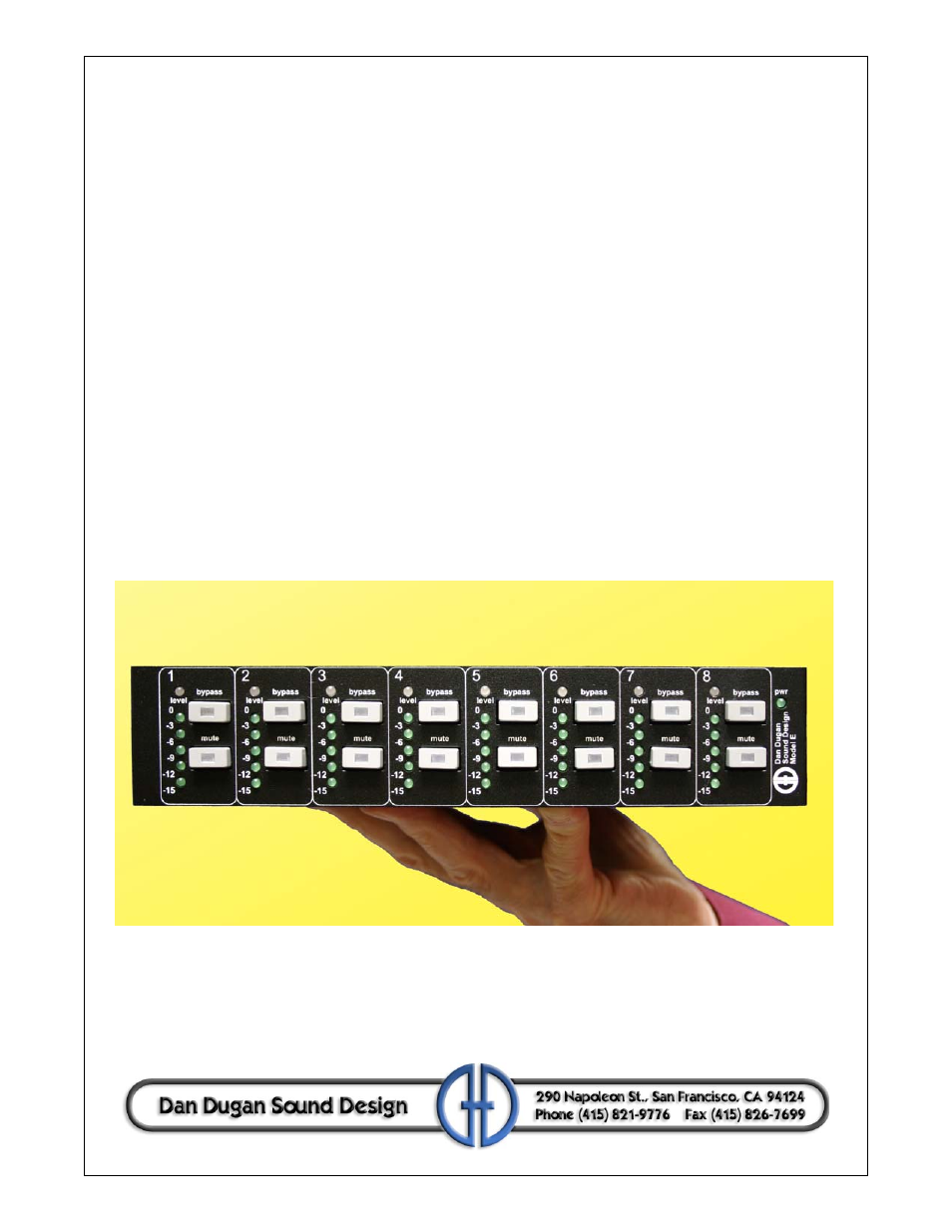 Dan Dugan Sound Design E User Manual | 48 pages