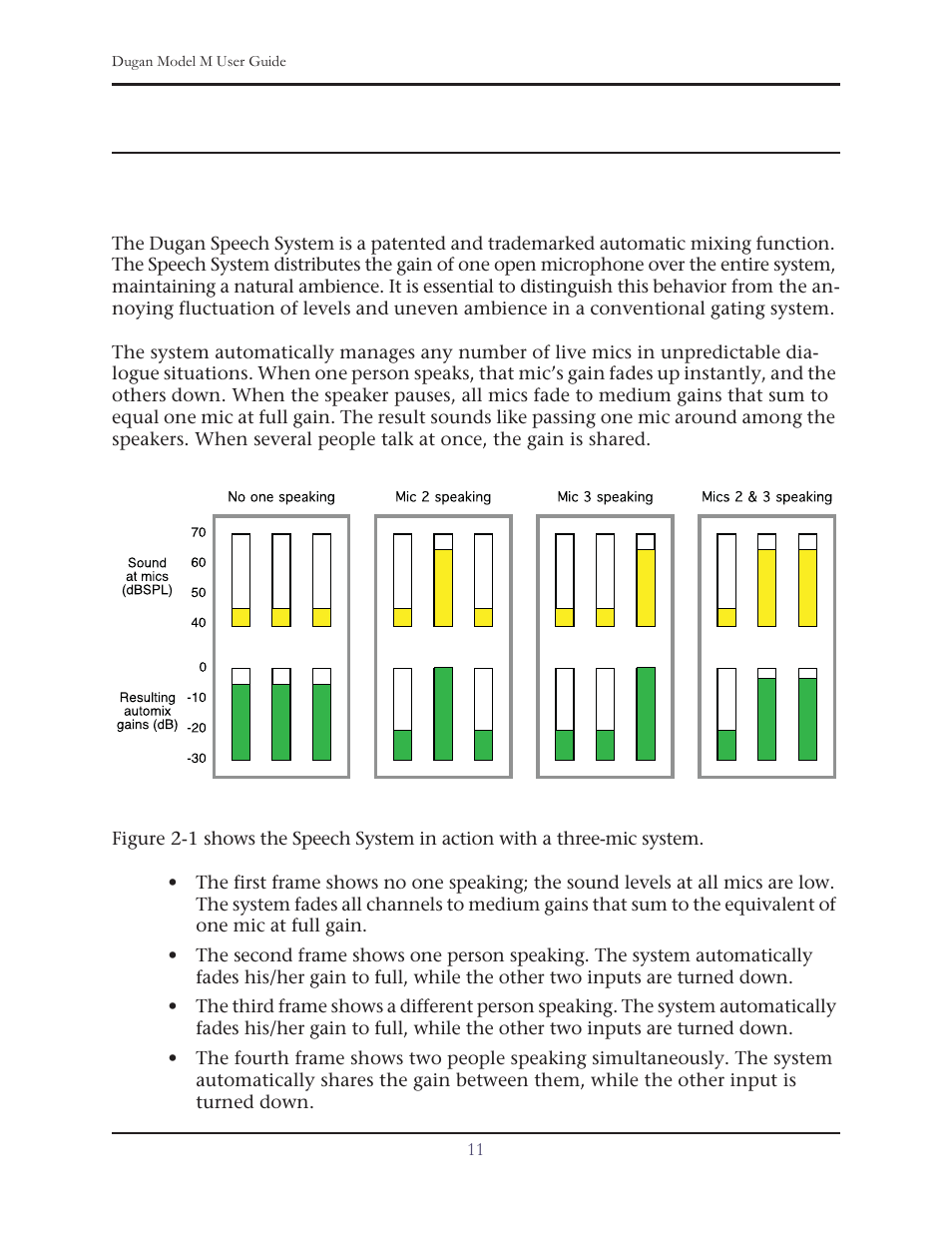 Chapter 2: theory of the speech and music systems, Dugan speech system | Dan Dugan Sound Design M User Manual | Page 11 / 62