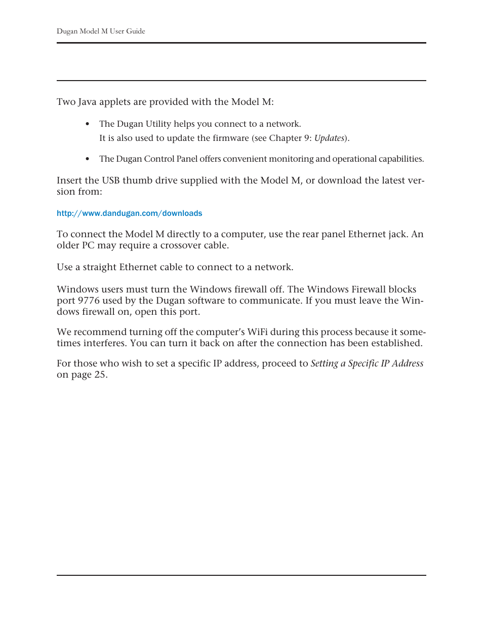 Chapter 4: connecting to a computer | Dan Dugan Sound Design M User Manual | Page 21 / 62