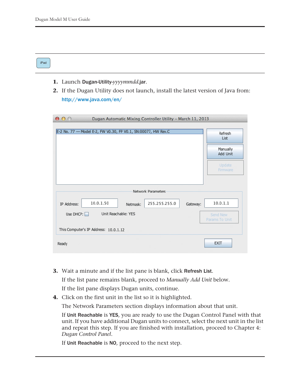 Establishing network connections | Dan Dugan Sound Design M User Manual | Page 22 / 62