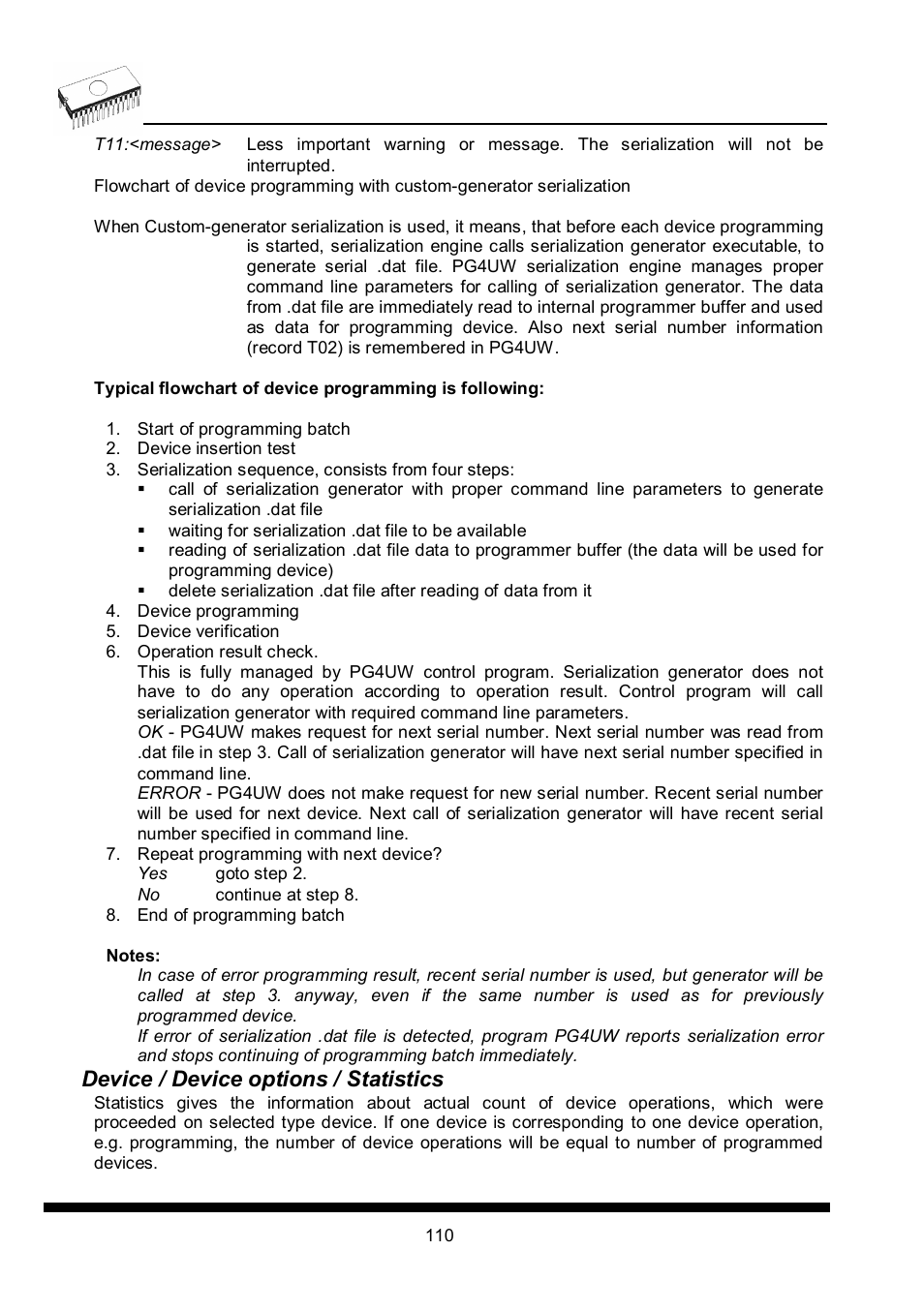 Device / device options / statistics | Dataman 40Pro User Manual | Page 110 / 174