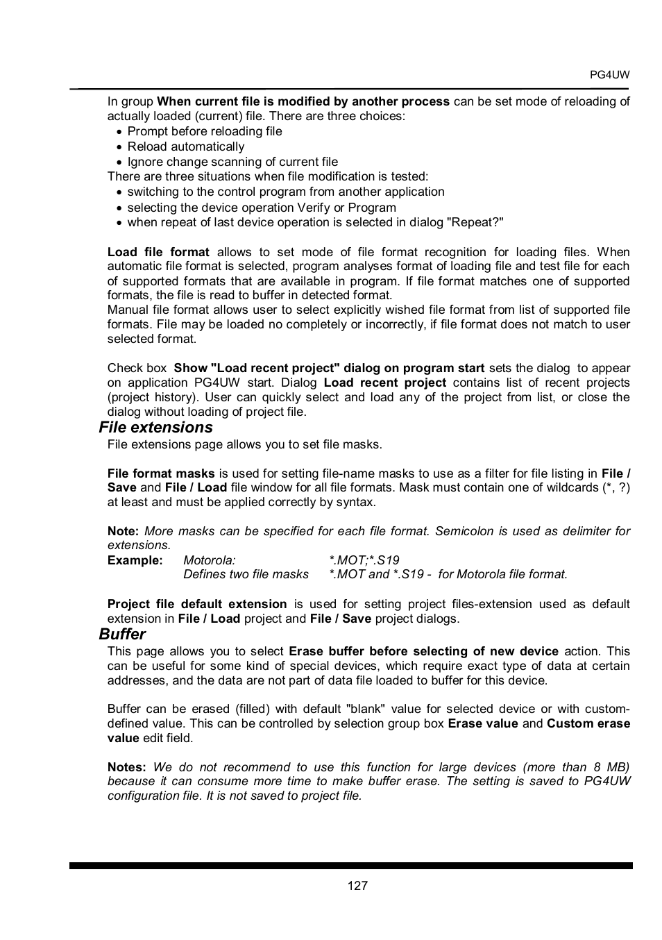 File extensions, Buffer | Dataman 40Pro User Manual | Page 127 / 174