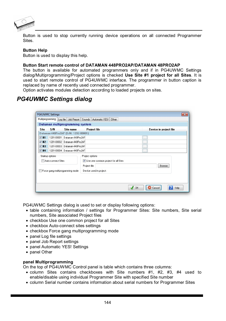 Pg4uwmc settings dialog | Dataman 40Pro User Manual | Page 144 / 174