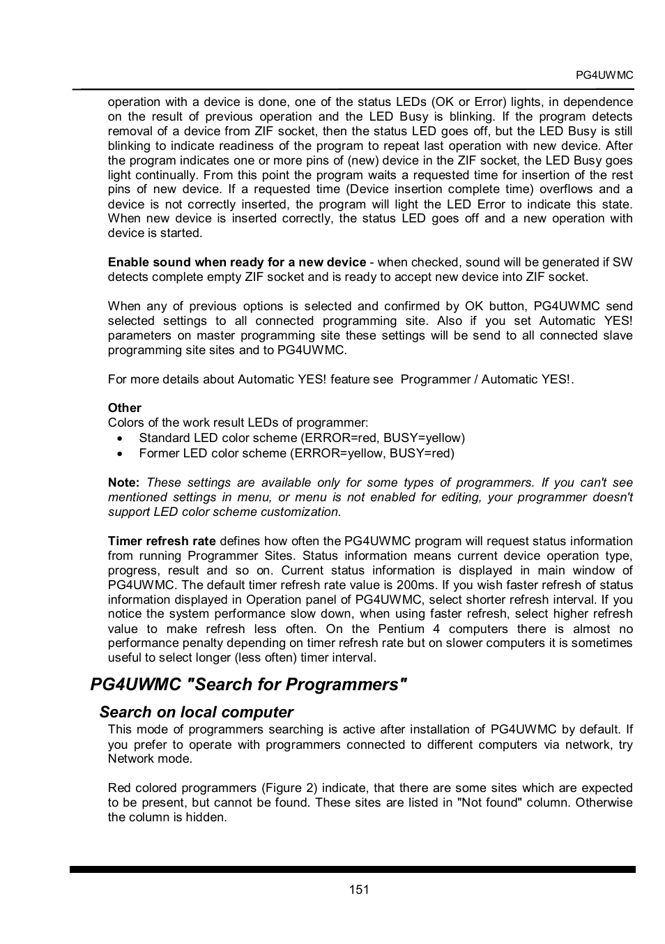 Pg4uwmc "search for programmers, Search on local computer | Dataman 40Pro User Manual | Page 151 / 174