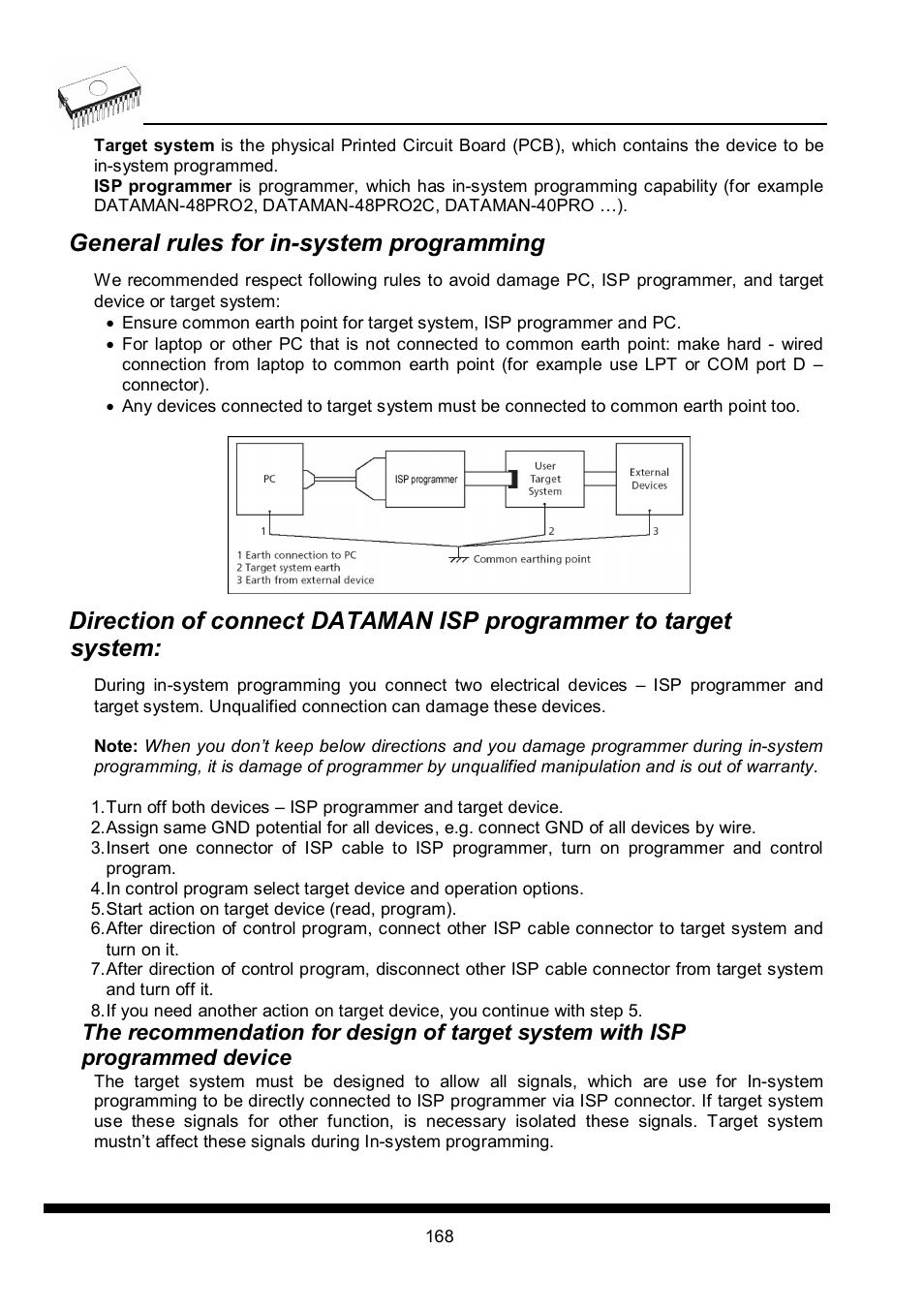 General rules for in-system programming | Dataman 40Pro User Manual | Page 168 / 174