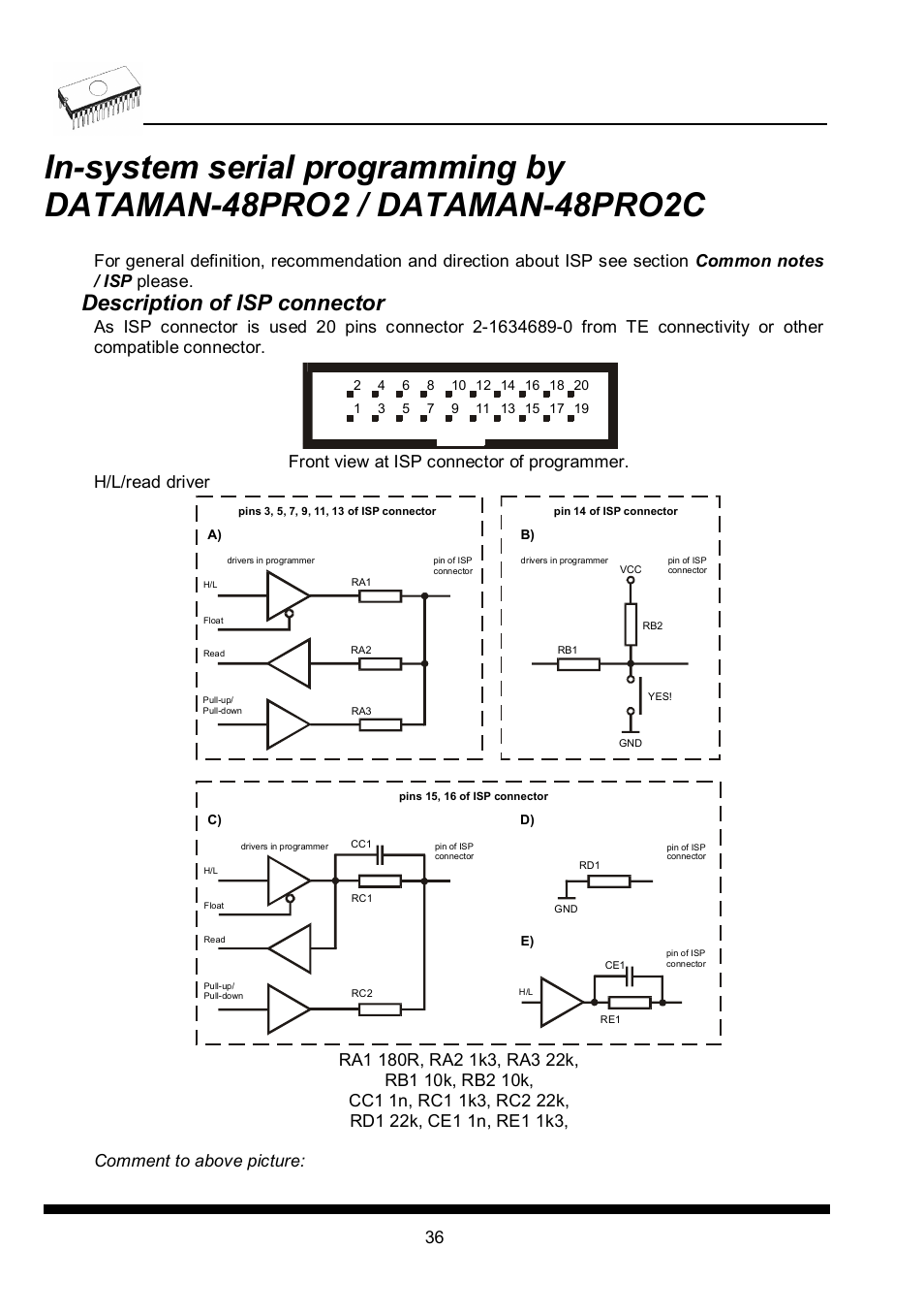 Description of isp connector | Dataman 40Pro User Manual | Page 36 / 174