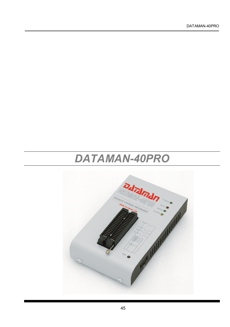 Dataman40pro, Dataman-40pro | Dataman 40Pro User Manual | Page 45 / 174