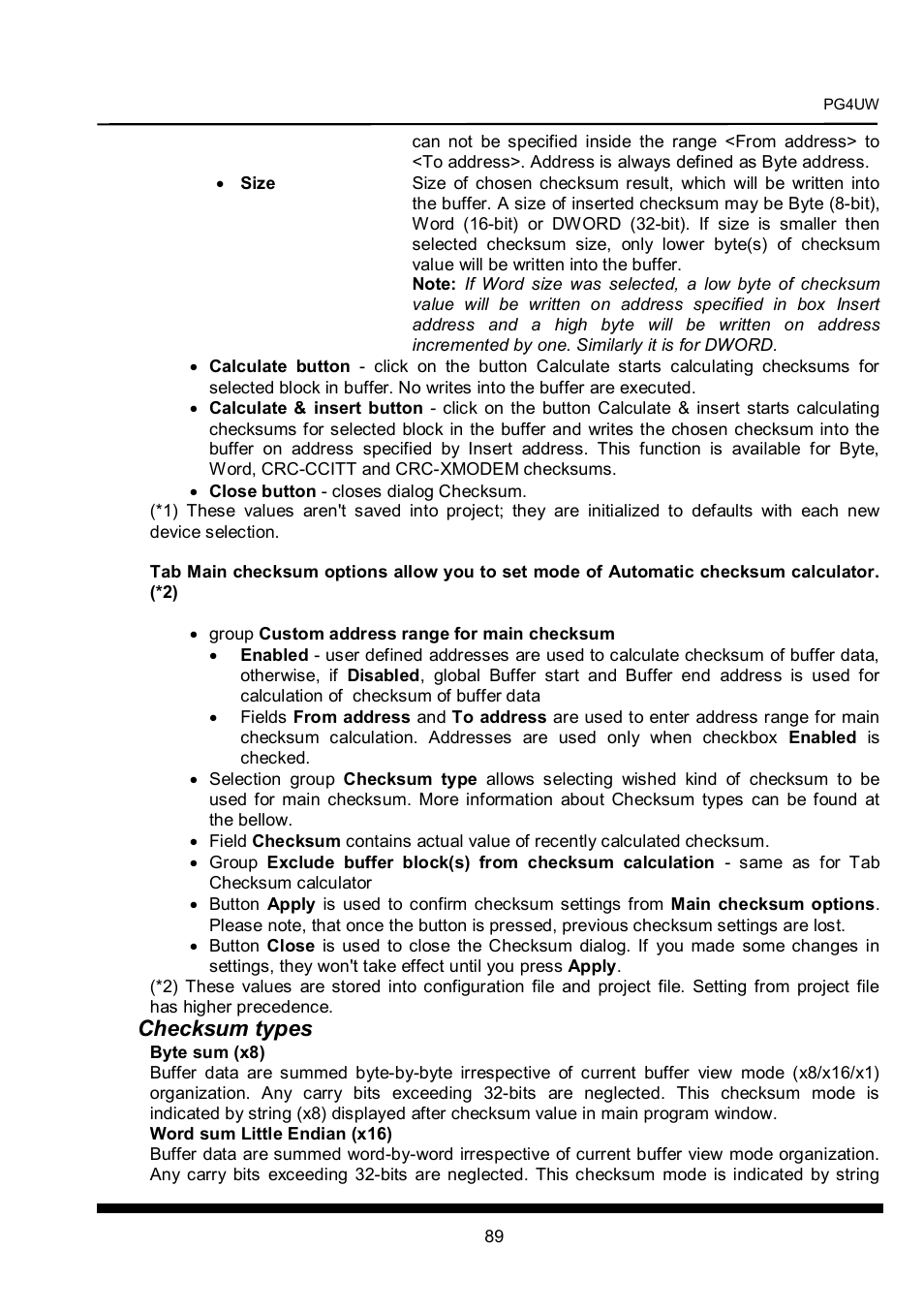 Checksum types | Dataman 40Pro User Manual | Page 89 / 174