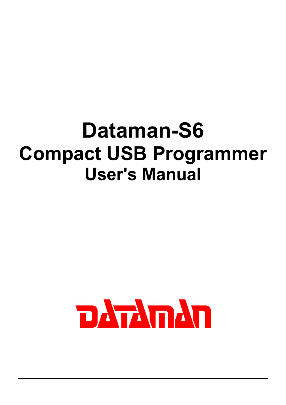 Dataman S6 User Manual | 35 pages