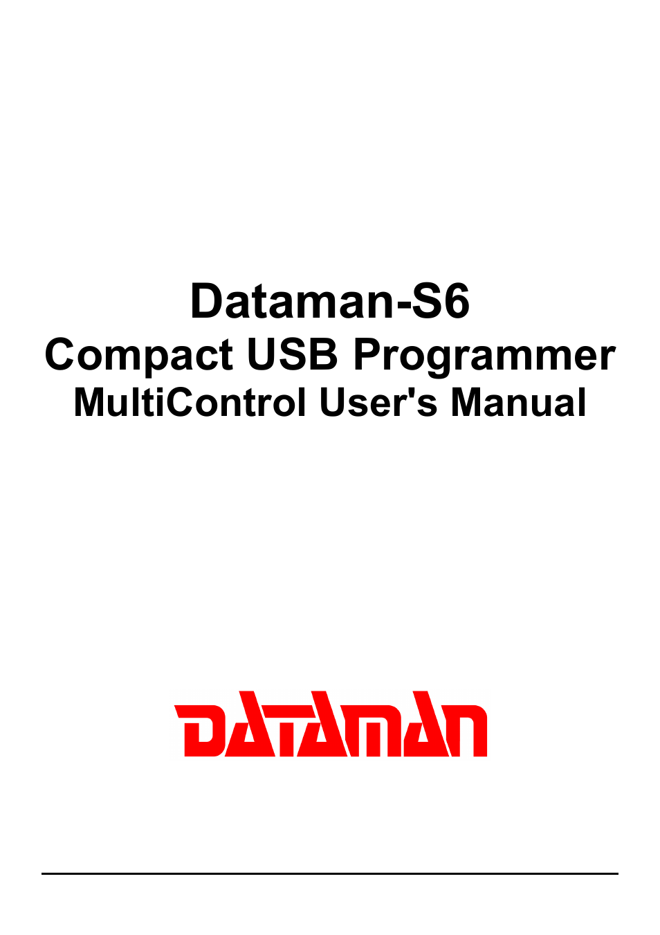 Dataman S6 User Manual | 20 pages