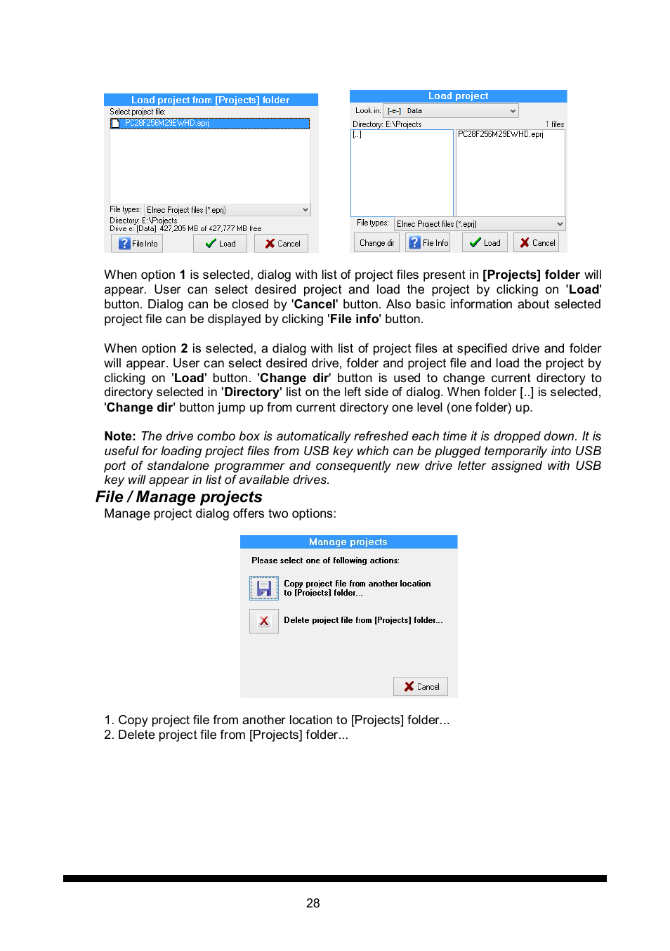File / manage projects | Dataman 848Pro2 User Manual | Page 28 / 50