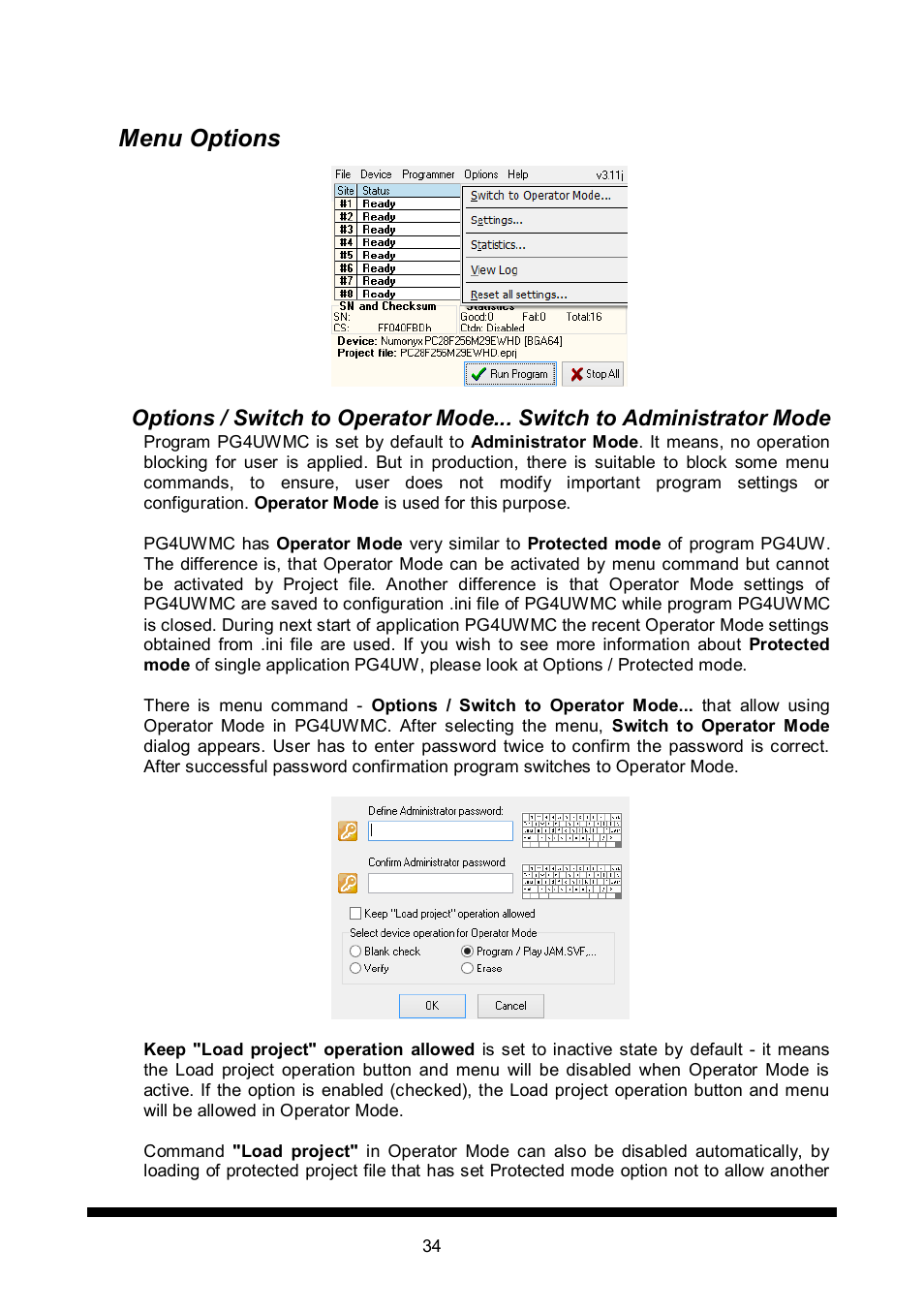Menu options | Dataman 848Pro2 User Manual | Page 34 / 50