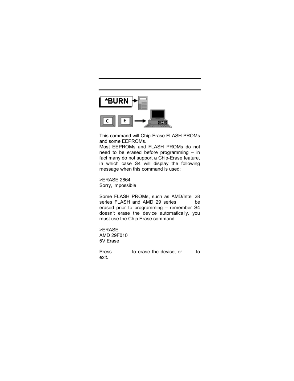 Func burn = chip erase | Dataman S4 User Manual | Page 71 / 95