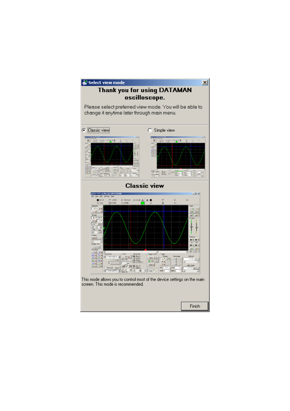 Main window, Fig. 4.1. – view mode selection | Dataman 520 Series User Manual | Page 29 / 94