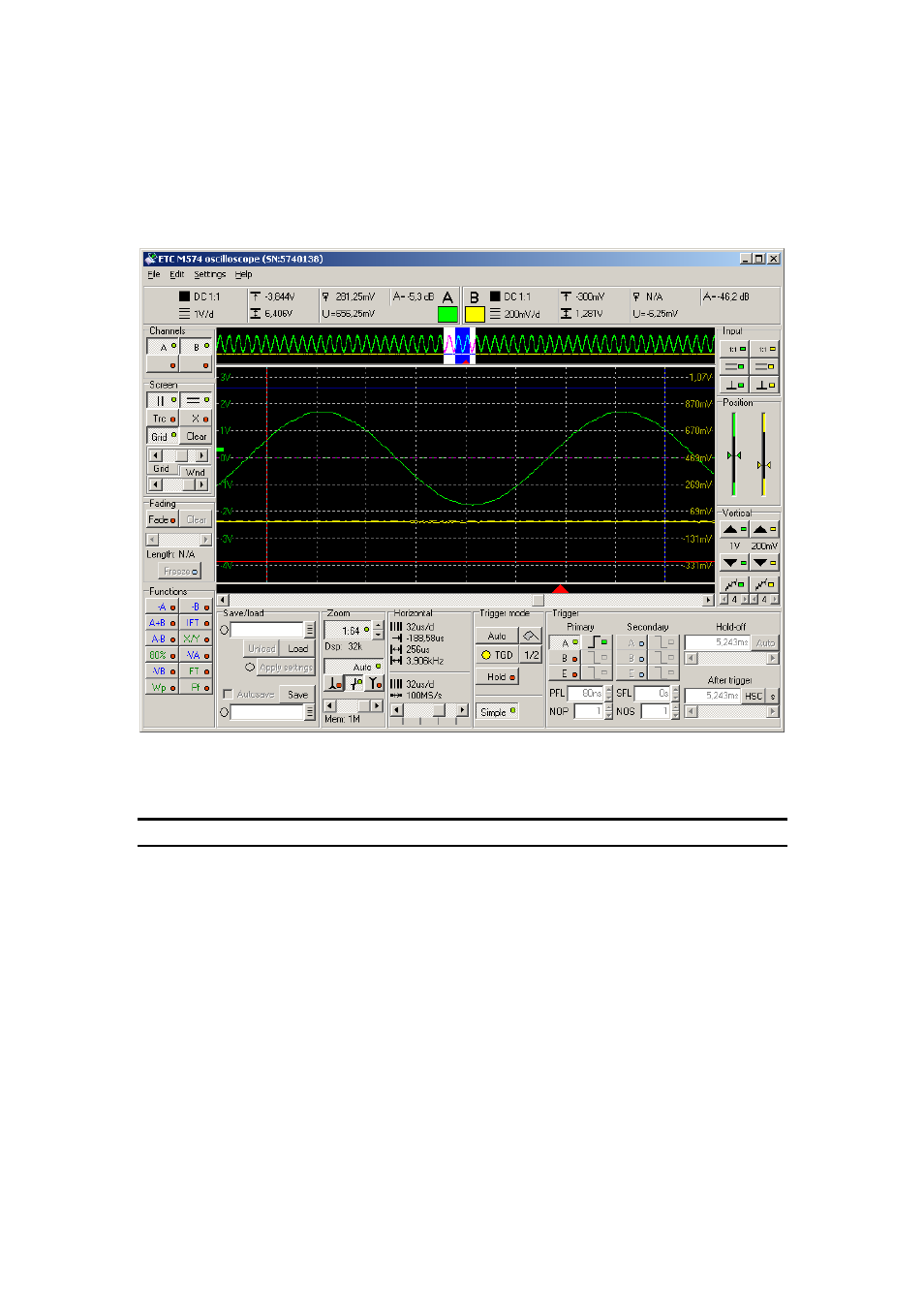 Main window in classic view, Oscilloscope screen, Fig. 4.1.1. – main window in classic view | Dataman 520 Series User Manual | Page 30 / 94