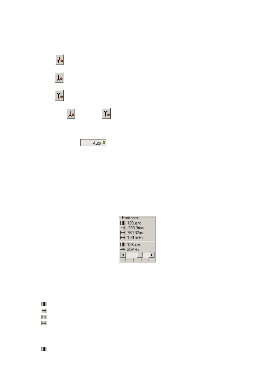 Timebase controls, Fig. 4.1.7.1. – timebase controls | Dataman 520 Series User Manual | Page 36 / 94