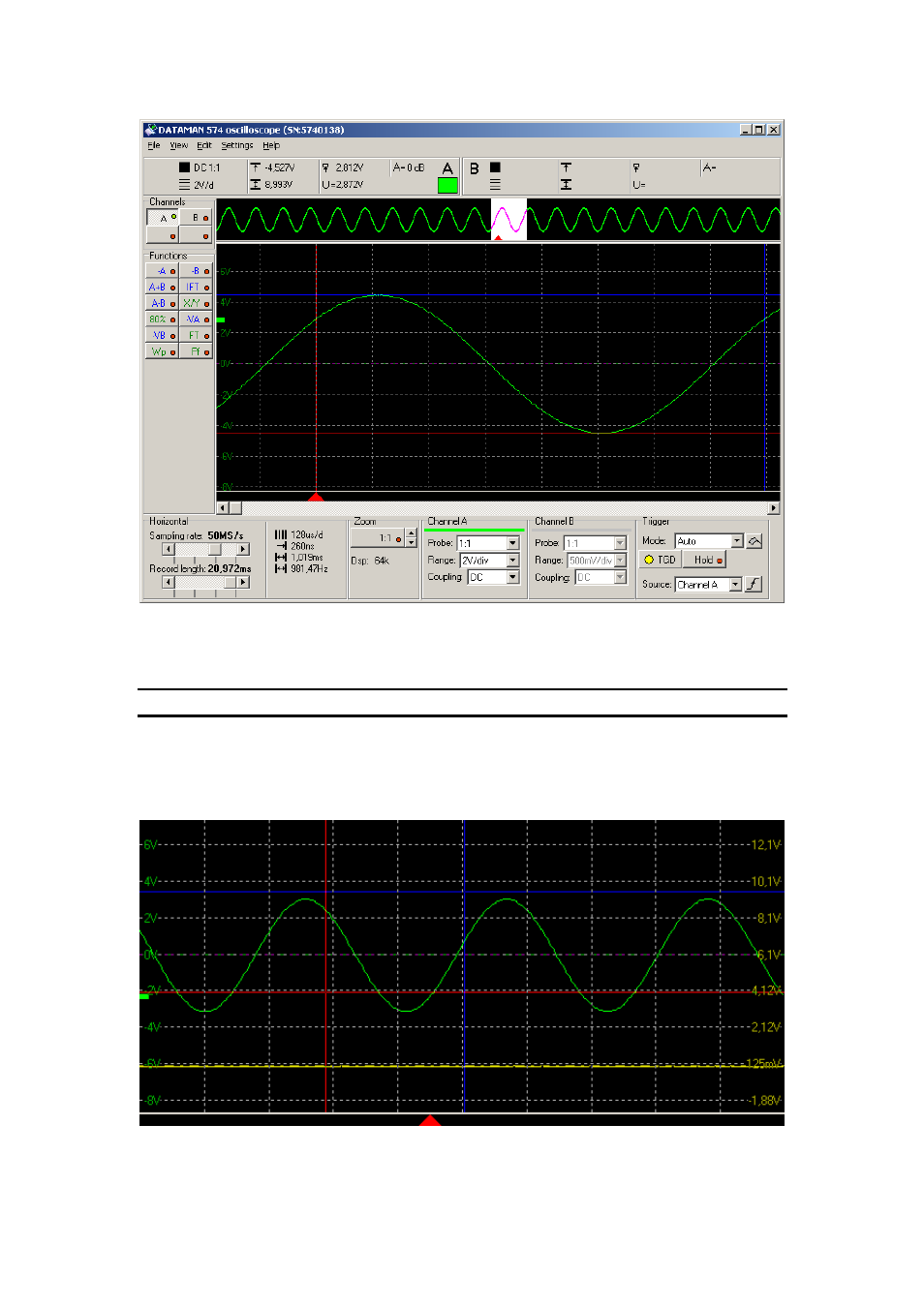 Oscilloscope screen | Dataman 520 Series User Manual | Page 45 / 94