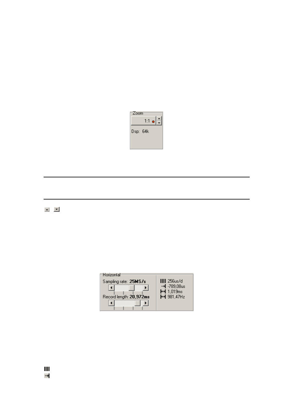 Zoom controls, Timebase controls, Zoom controls 4.2.6. timebase controls | Dataman 520 Series User Manual | Page 48 / 94