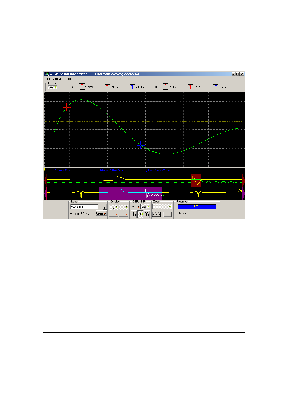 Data viewer main window, Opening the data file, Fig. 5.1. – the data viewer main window | Dataman 520 Series User Manual | Page 23 / 39