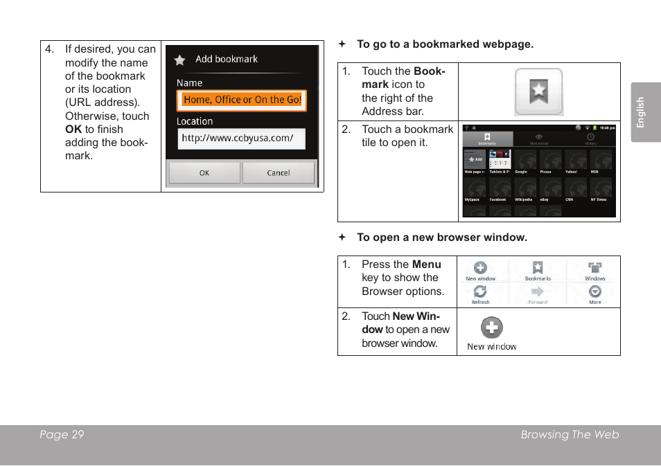 COBY electronic MID8120 User Manual | Page 29 / 136