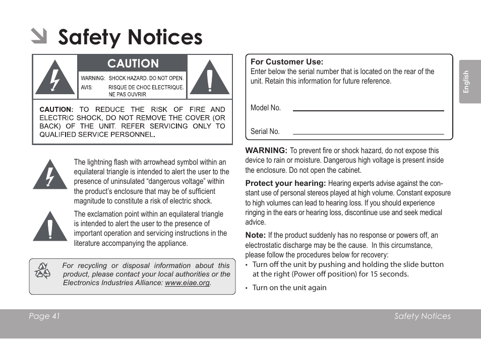 Safety notices | COBY electronic MID8120 User Manual | Page 41 / 136