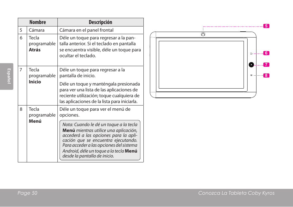 COBY electronic MID8120 User Manual | Page 50 / 136