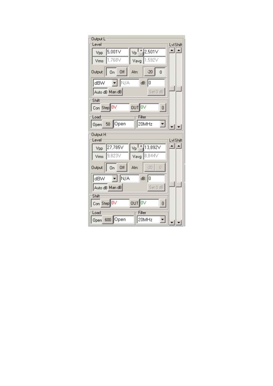 1 setting the output voltage, Fig. 4.1.1. – outputs settings | Dataman 530 Series User Manual | Page 14 / 36