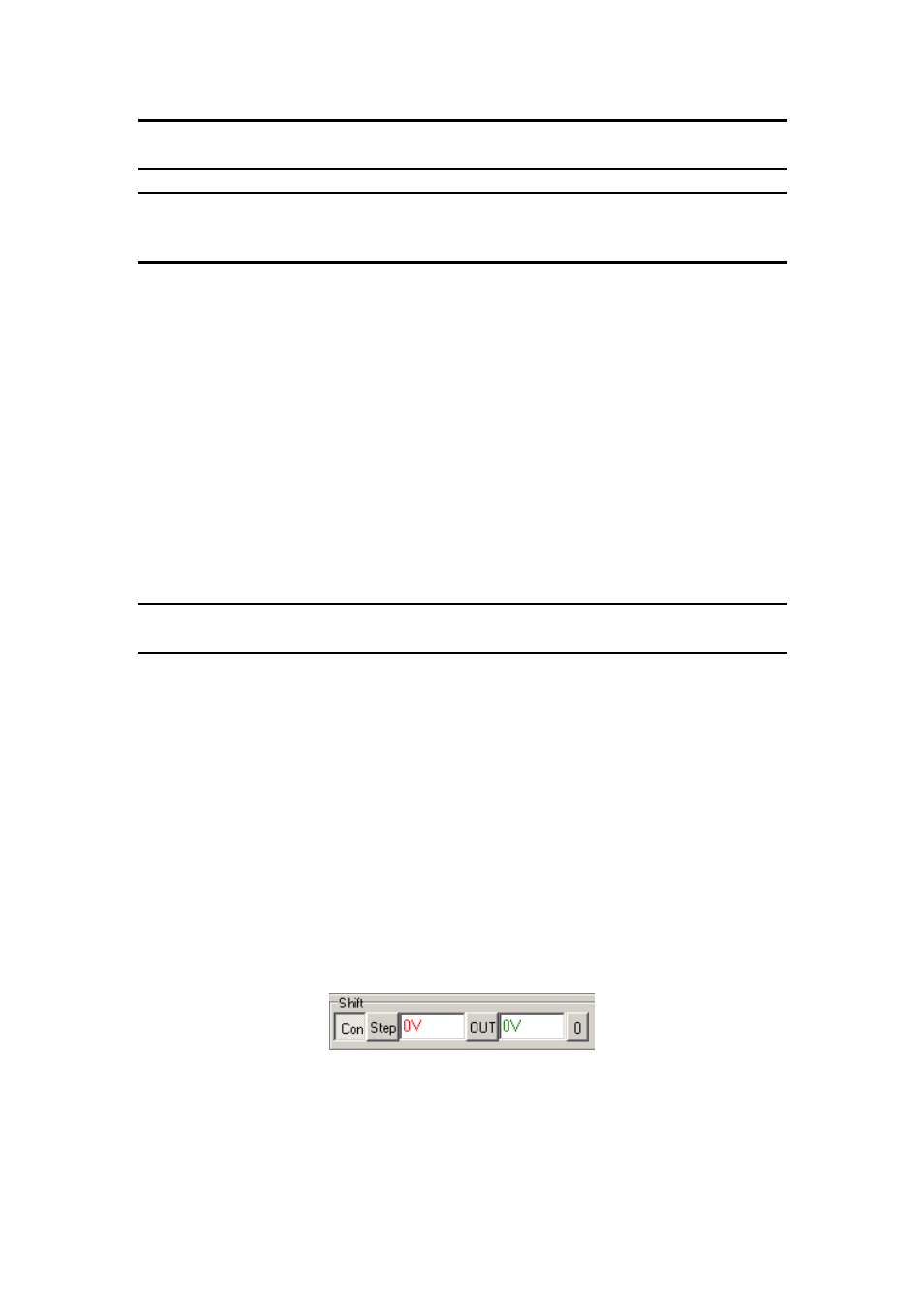 Displaying the output level, Setting the output voltage shift, Fig. 4.1.3.1. – the shift edit boxes | Dataman 530 Series User Manual | Page 15 / 36