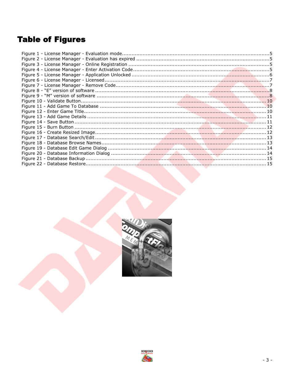 Table of figures | Dataman Vali-Flash 4.1 User Manual | Page 3 / 20