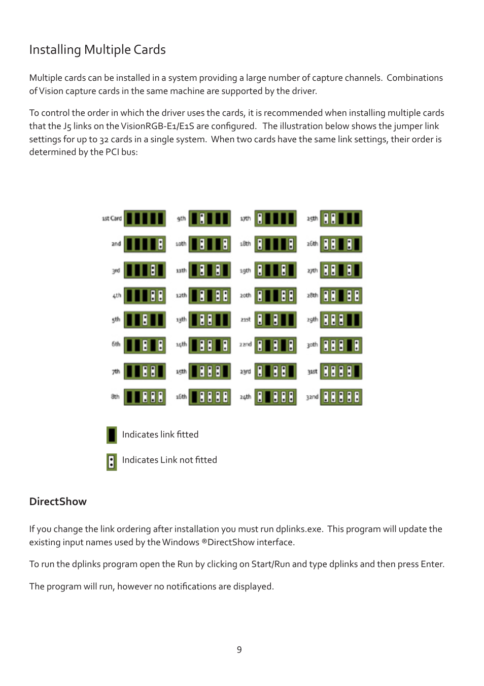 Installing multiple cards | Datapath Vision User Manual | Page 11 / 70