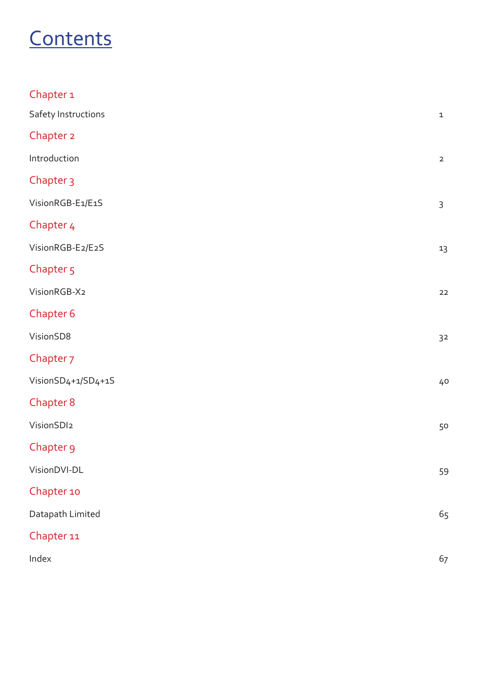 Datapath Vision User Manual | Page 2 / 70