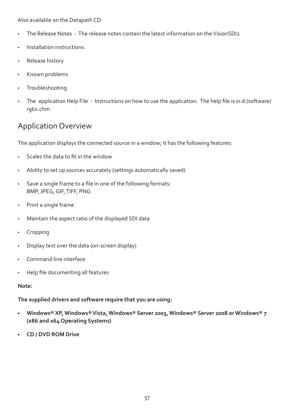 Application overview | Datapath Vision User Manual | Page 59 / 70