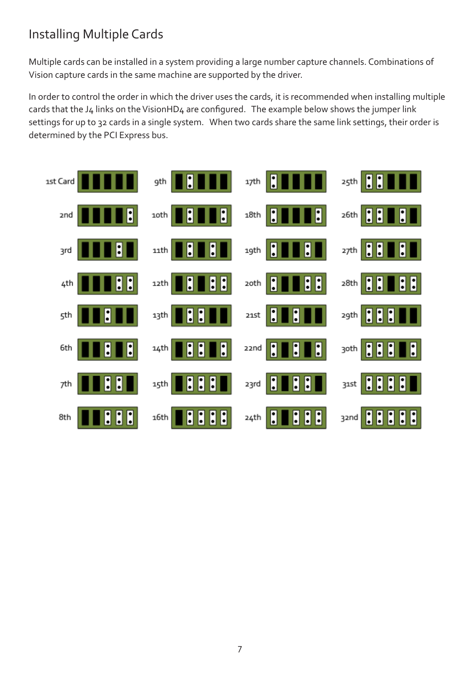 Installing multiple cards | Datapath VisionHD4 User Manual | Page 8 / 13