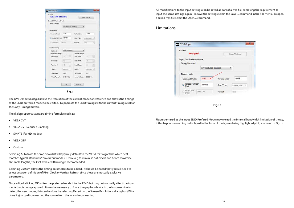 Limitations | Datapath x4 User Manual | Page 12 / 17