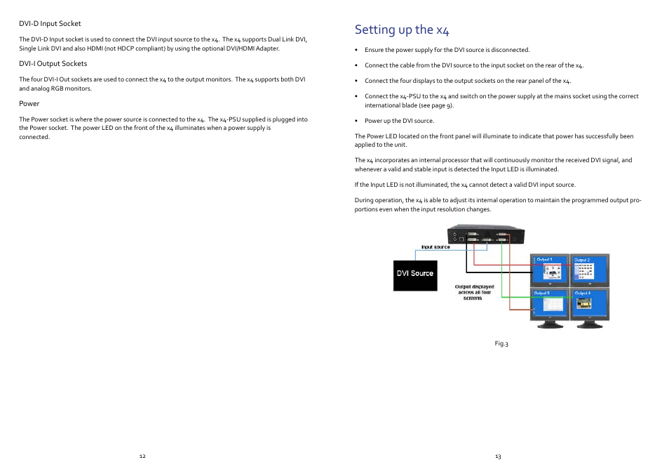 Setting up the x4 | Datapath x4 User Manual | Page 8 / 17